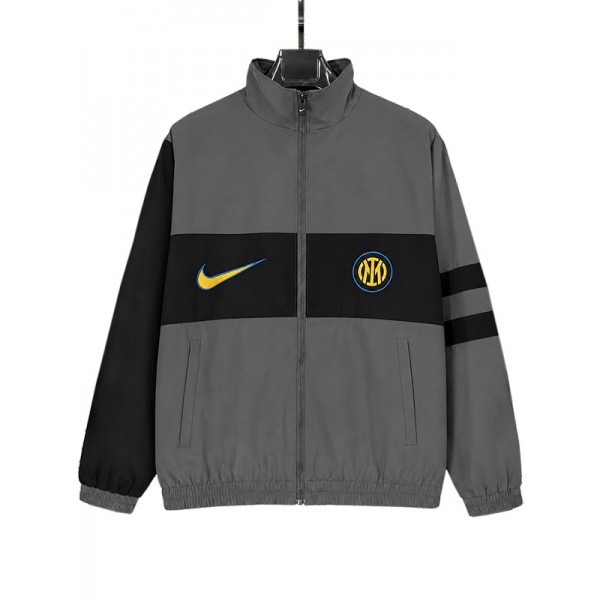 Inter milan windbreaker jacket mens gray tracksuit 2026-2027